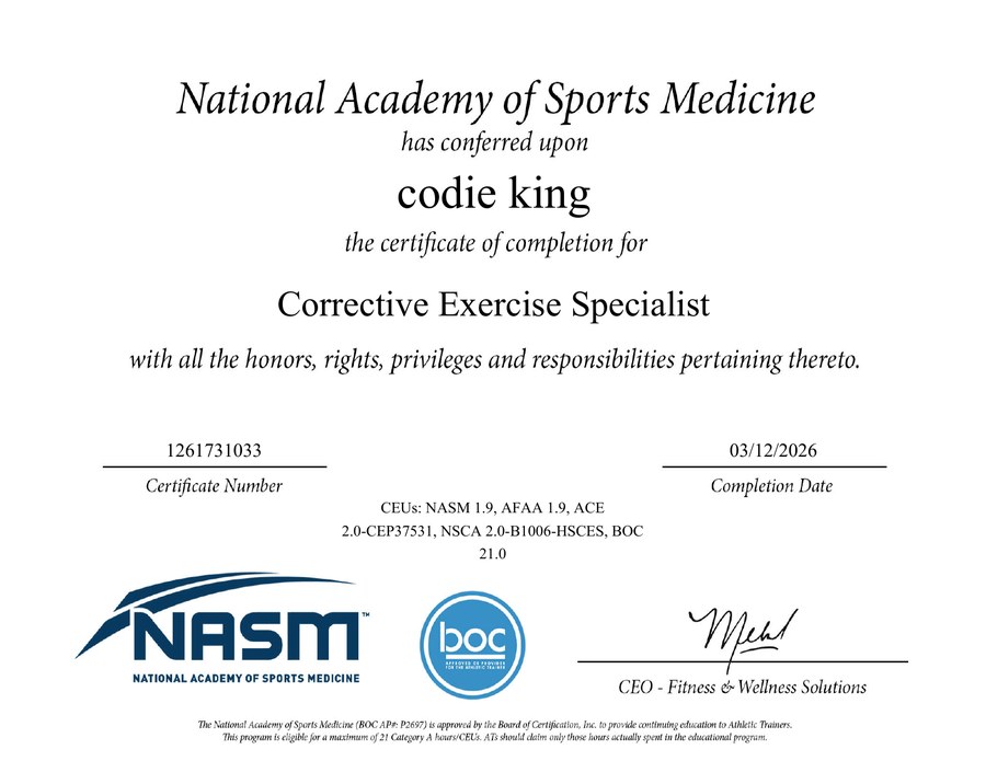 NASM CES