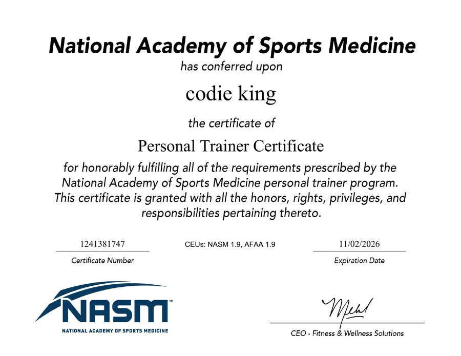 NASM CPT Renewal